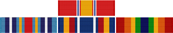 U.S. Army ribbon rack in uniform wear order