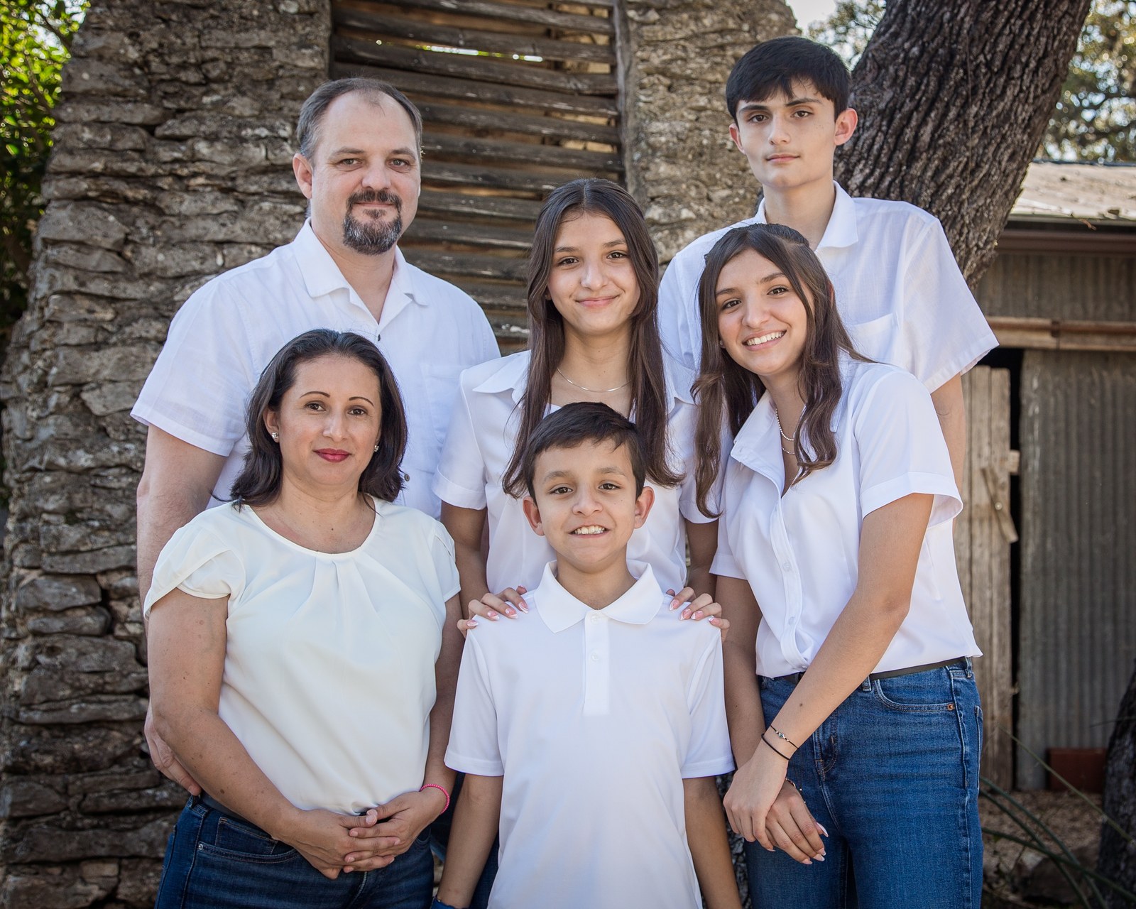 Johnathon and Alma Farrell with their four children