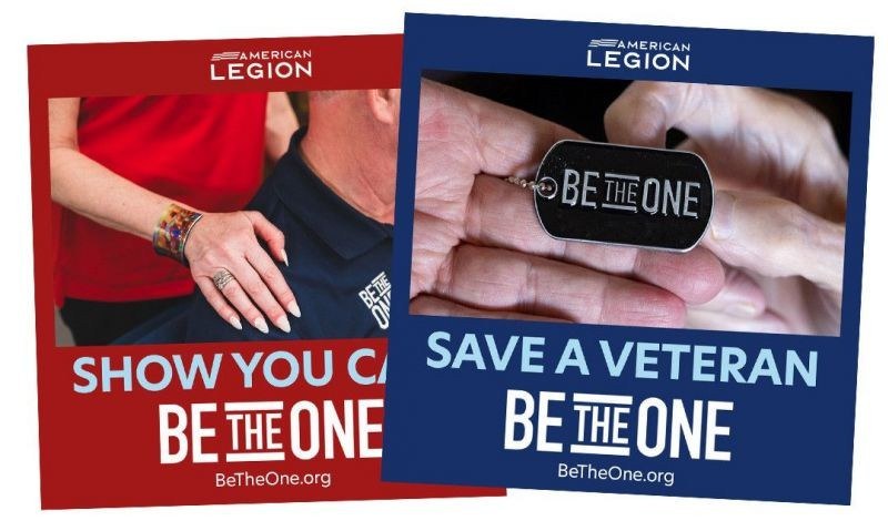 American Legion Be the One campaign graphics: Show You Care and Save a Veteran