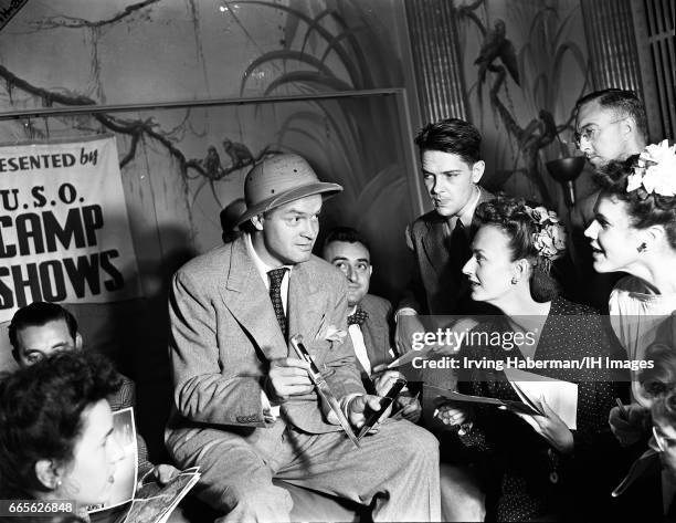Bob Hope with USO Camp Shows during World War II