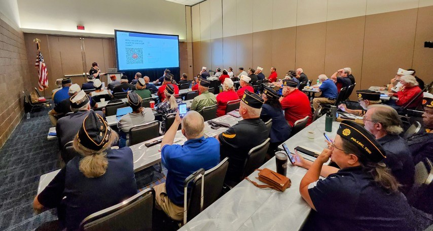 American Legion conference training session with attendees