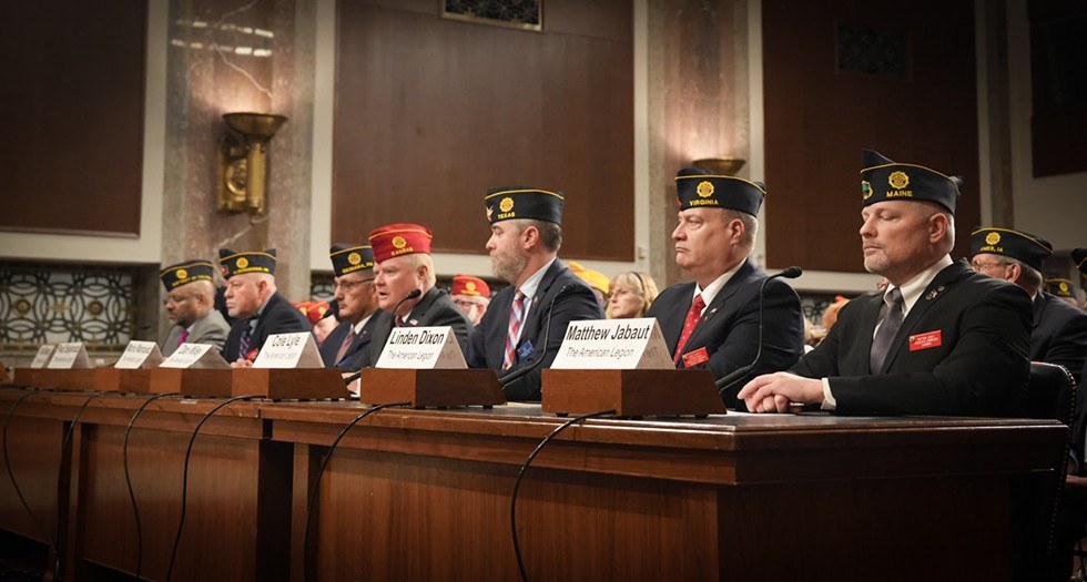 American Legion leaders seated at congressional Veterans' Affairs hearing