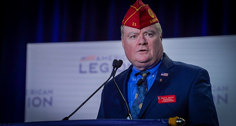 American Legion National Commander Dan K. Wiley speaking at congressional hearing