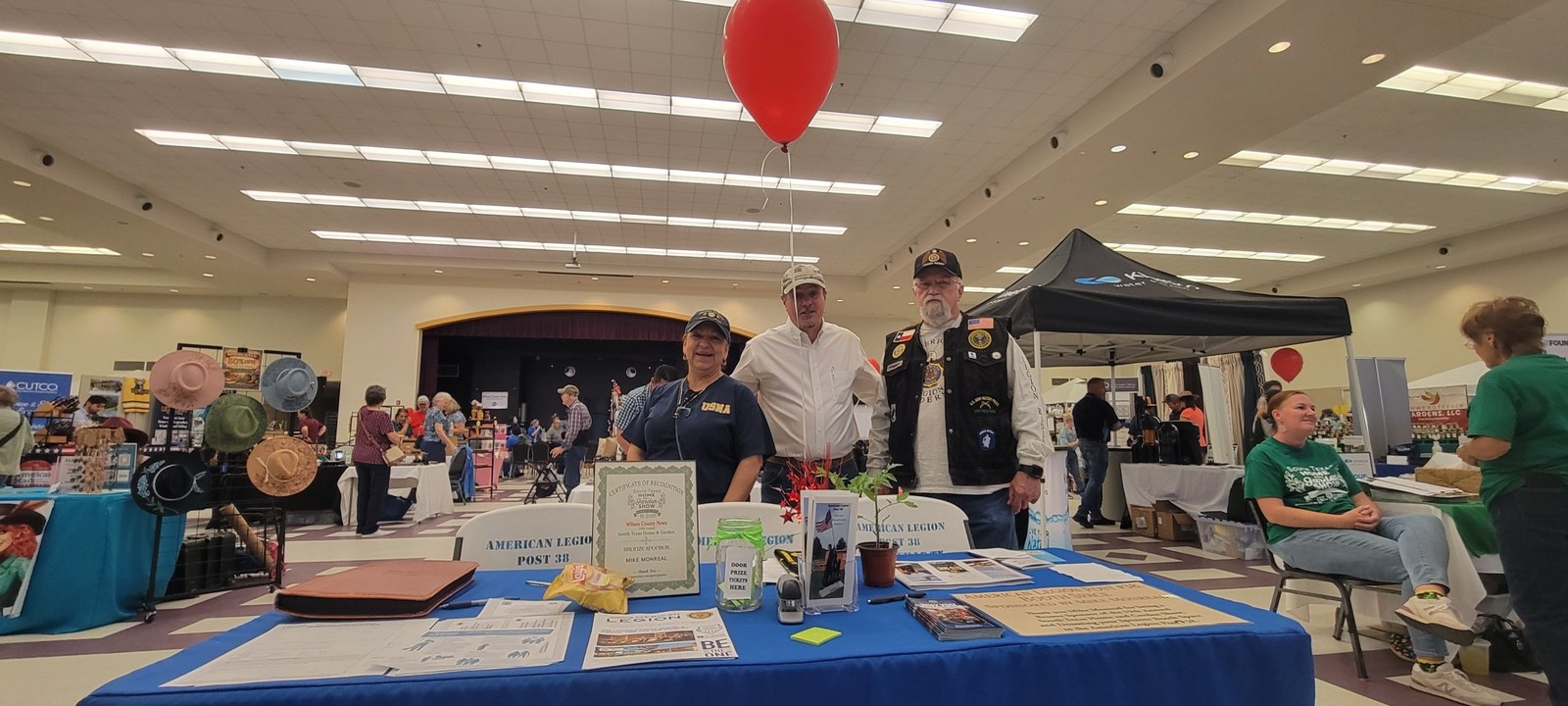 American Legion Post 38 recruitment booth at South Texas Home & Garden Show