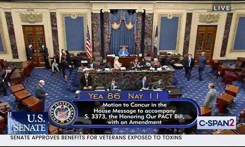 C-SPAN coverage of Senate vote on veterans benefits legislation