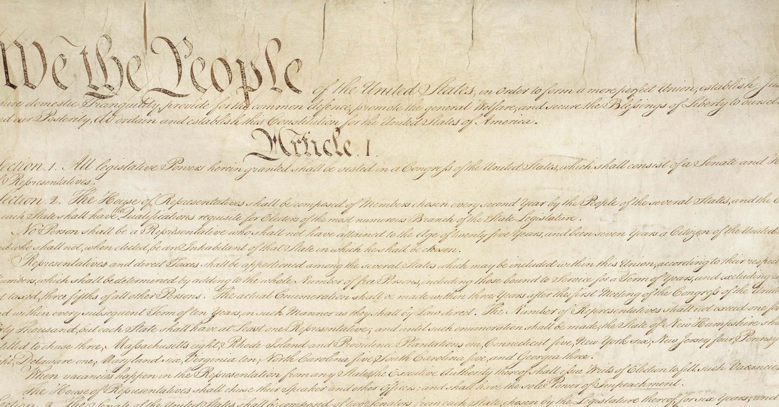 Preamble and Article I of the U.S. Constitution, signed September 17, 1787